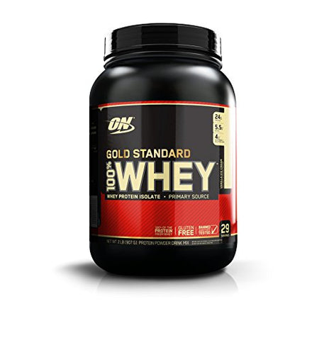 Optimum Nutrition Gold Standard 100% Whey Protein Powder, Vanilla Ice Cream, 2 Pound