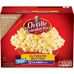 Orville Redenbacher's Ultimative Popcorn med smør, klassisk 12 pak. 