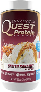 Quest Nutrition Protein Powder, Salted Caramel, 22g Protein, 88% P/Cals, 0g Sugar, 3g Net Carbs, Low Carb, Gluten Free, Soy Free, 2lb Tub