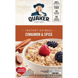 Quaker Instant Oatmeal Cinnamon And Spice 430G