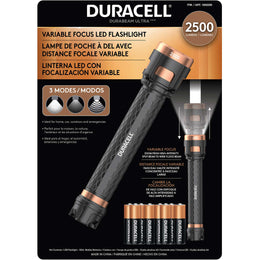 Duracell 2500 Lumen lommelygte, altså en stærk lygte. 
Duracell 2500L Flashlight