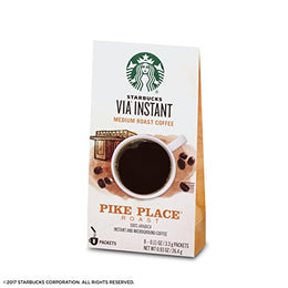 Starbucks VIA Instant Pike Place Roast Medium Roast Coffee (1 box of 8 packets)