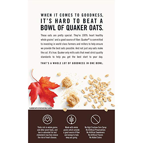 Quaker Maple & Brown Sugar Instant Oatmeal 430 g (Pack of 4)