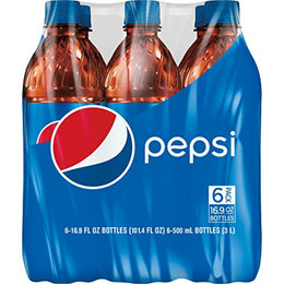 Pepsi, Bottles 16.9 Fl Oz (pack of 6)