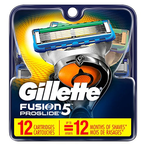 Gillette Fusion5 ProGlide Men's Razor Blades, 12 Blade Refills