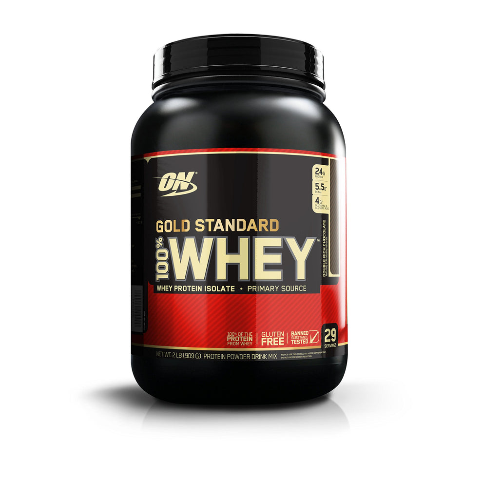 Optimum Nutrition Gold Standard 100% Whey Protein Powder, Double Rich Chocolate, 2 Pound