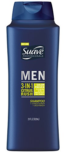Suave Men Men 3-in-1 Shampoo Conditioner Body Wash, Citrus Rush, 28 oz