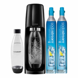 Sodastream maskine med to flasker kulsyre og to flasker
SodaStream Fizzi Sparkling Water Maker Bundle