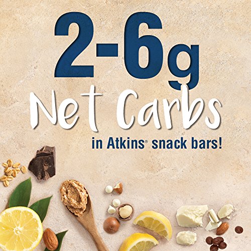 Atkins Harvest Trail Snack Bar, Dark Chocolate Sea Salt Caramel, 5 Count