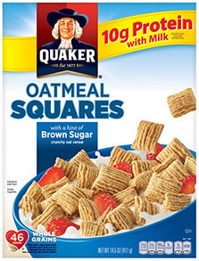 Quaker Oatmeal Squares, Brun Sukker, morgenmad, 421 gram