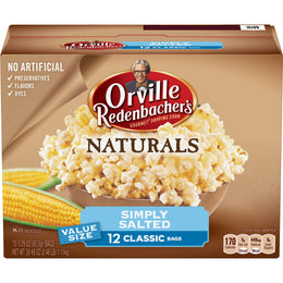 Orville Redenbacher's Naturals Simply Salted Popcorn, Classic Bag, 12-CountOrville Redenbacher's Naturals Simply Salted Popcorn, Classic Bag, 12-Count