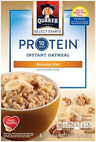 Quaker Select Starts Protein Micro havregryn, Banan Nød, morgenmad, 6 Pakker