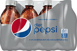 Diet Pepsi Bottles (Aspartame Free) – 8 x 340 ml