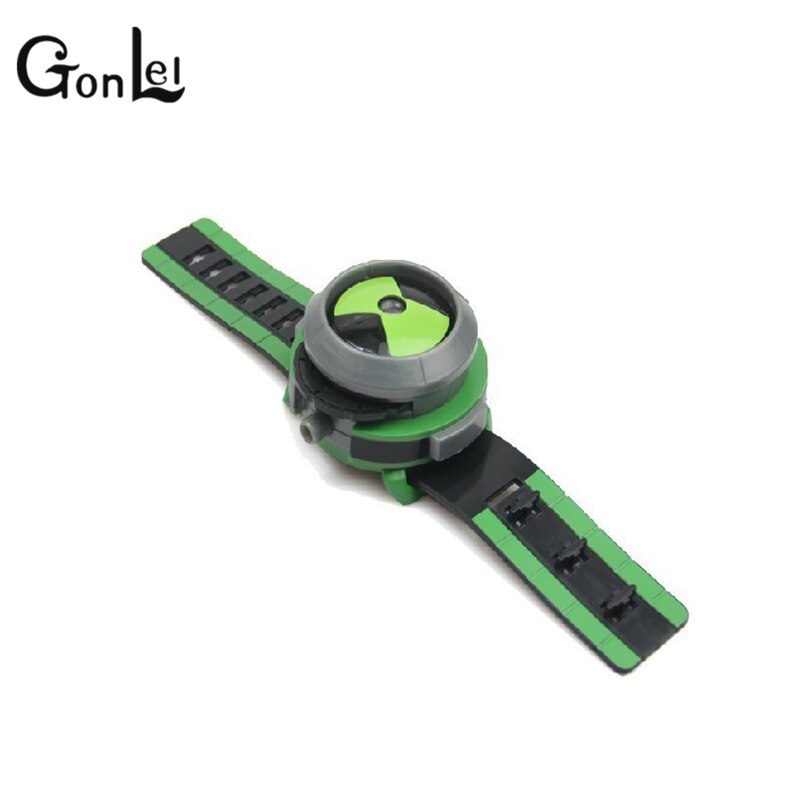 GonLeI 2015 Hot Selling Ben 10 Style Japan Projector Watch BAN DAI Genuine Toys for Kids Children Slide Show Watchband Drop