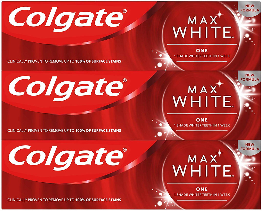 Colgate Max White One Whitening Toothpaste 3 x 75ml Multipack