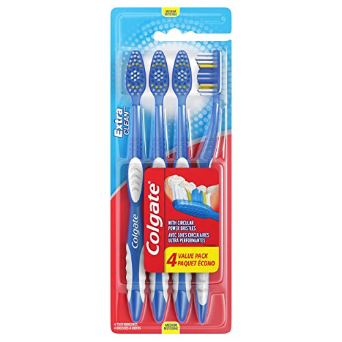 Colgate Extra Clean Full Head Toothbrush, Medium - 4 Count