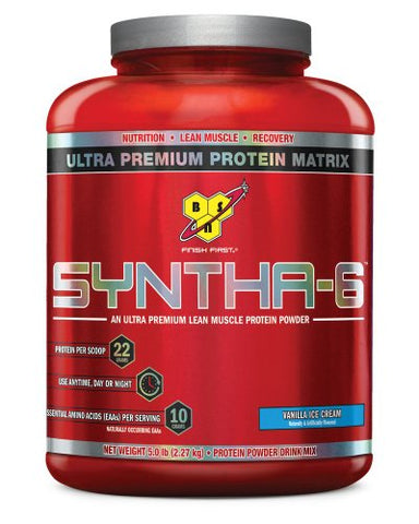 BSN SYNTHA-6 Protein Powder, Vanilla Ice Cream, 5.0 Pound