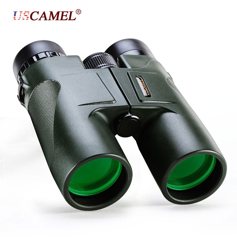 USCAMEL Military HD 10x42 Binoculars Professional Hunting Telescope Zoom High Quality Vision No Infrared Eyepiece Army Green