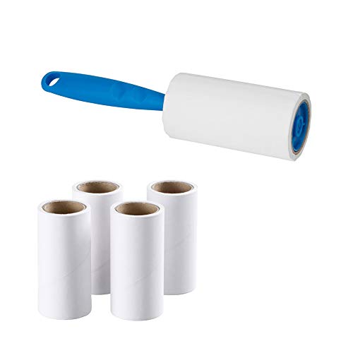 1Pcs Lint Roller with 4 Replacement Roller Reusable Dust Roller Multifunctional Dust Picker for Clothes Sticky Lint Remover