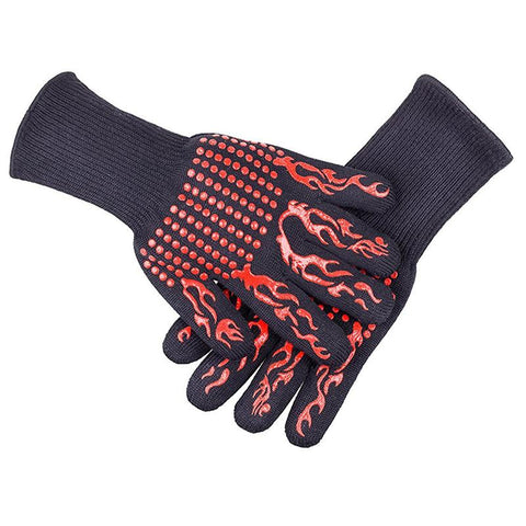 2pcs BBQ Grill Oven Gloves Heat Resistant Premium Insulated Silicone Lined Aramid Fiber Gloves for Baking Oven Mitts Long Cuff