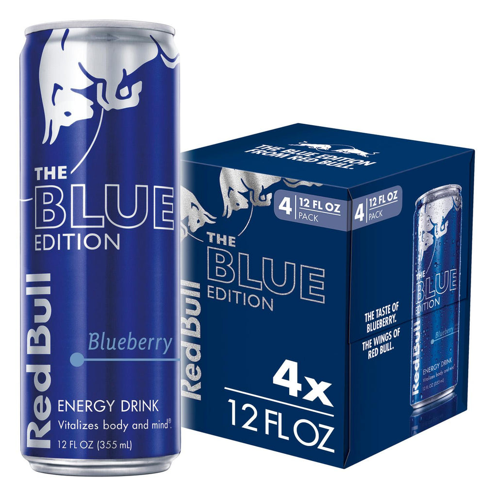 Red Bull Energi Drink med blåbær smag, 4 stk. med 354 ml