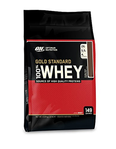 Optimum Nutrition Gold Standard 100% Whey Protein Powder, Double Rich Chocolate, 10 Pound