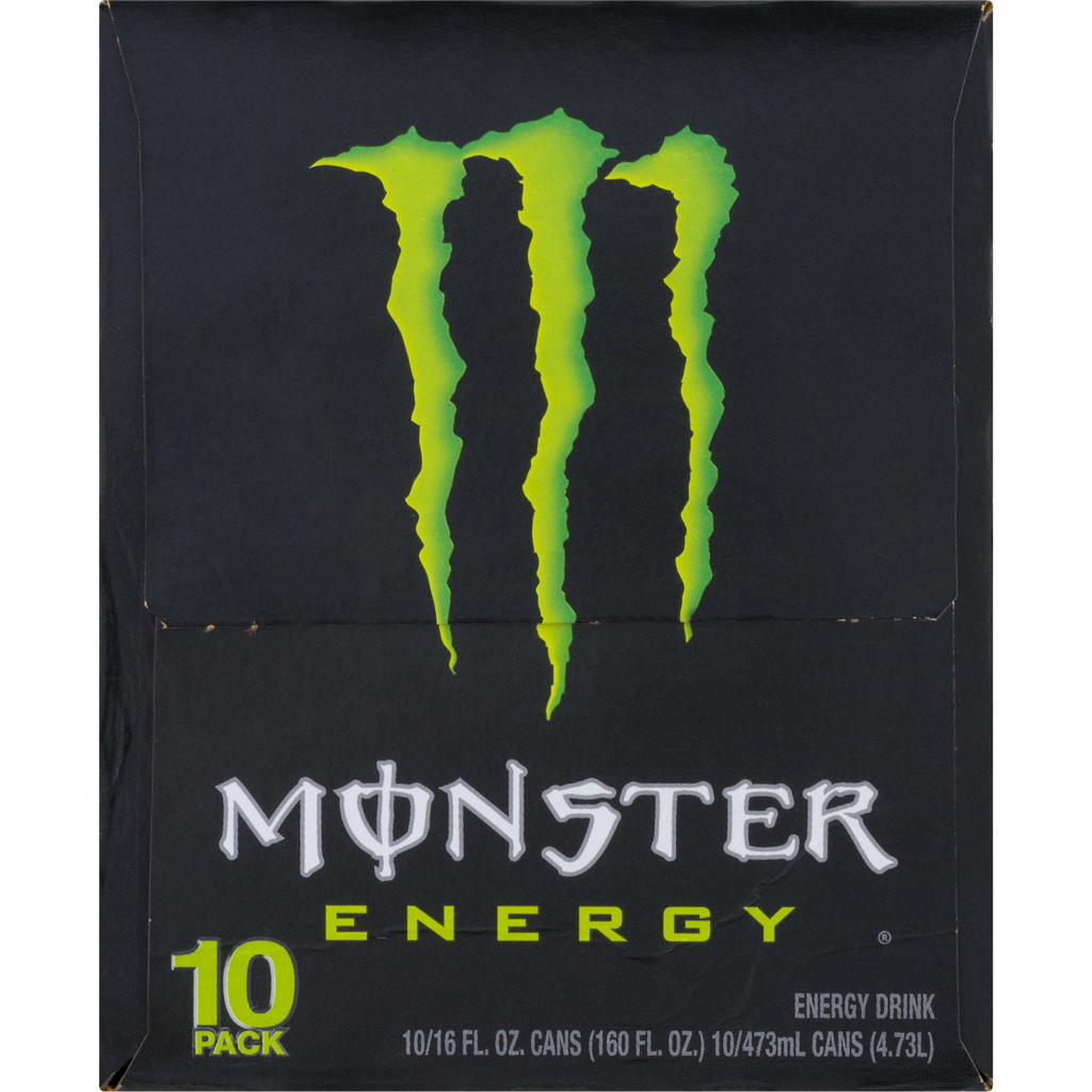 Monster Original Energi Drink, 16 Fl Oz, 10 pr kasse