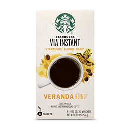 Starbucks VIA Instant Veranda Blend Light Blonde Roast Coffee (1 boks med 8 pakker)