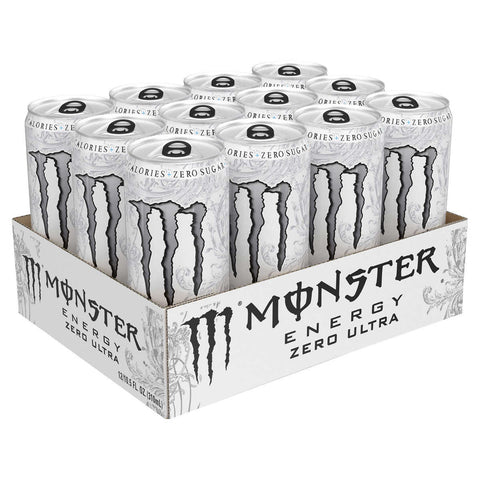 Monster energidrik 300 ml, 12 stik
Monster Energy Drink, Zero Ultra, 10.5 fl oz, 12-count