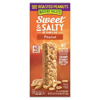 Nature Valley Sweet 'N Salty Granola Bar, Peanut, 1.2 oz, 48-count