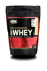 Optimum Nutrition Gold Standard 100% Whey Protein Powder, Vanilla Ice Cream, 1 Pound