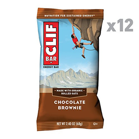 CLIF BAR - Energy Bar - Chocolate Brownie - (2.4 Ounce Protein Bar, 12 Count)
