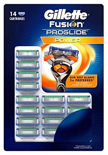 Gillette Fusion ProGlide Power Razor Blades, 14 Pack