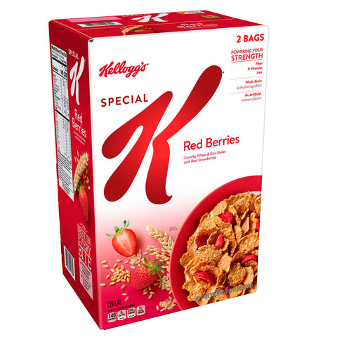 Morgenmad med tørret jordbær 1.2 kg. 
Kellogg's Special K Red Berries Cereal, 43 oz