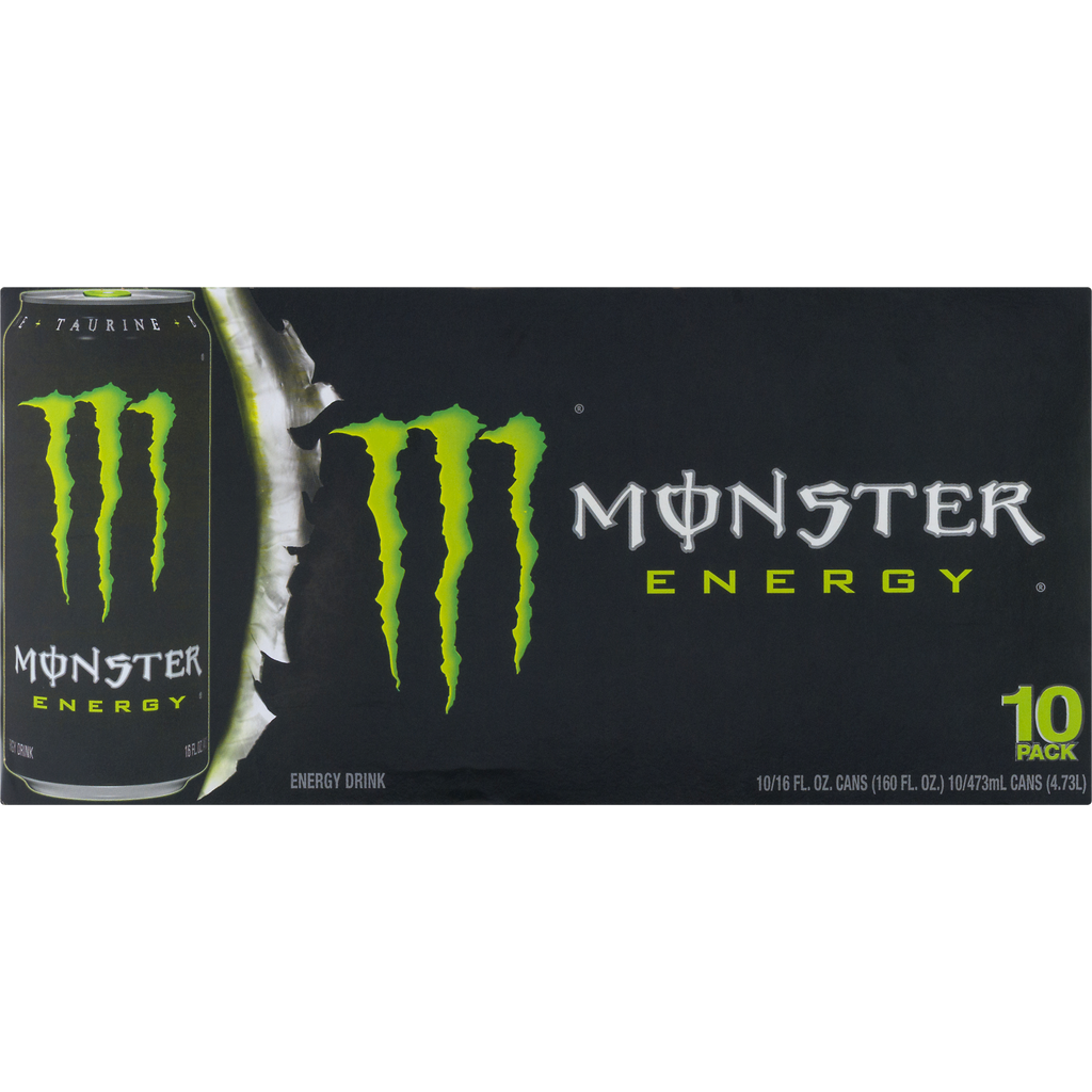 Monster Original Energi Drink, 16 Fl Oz, 10 pr kasse