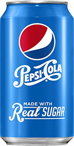 Pepsi Made with Real Sugar Cans (12 Count, 12 Fl Oz Each)