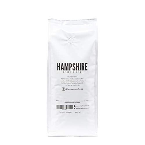 Hampshire Coffee Co Medium Roast Arabica Whole Beans, House Blend No 1, Great Taste Award Winner, 1kg Bag