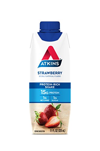 Atkins Ready to Drink Protein-Rich Shake, Strawberry, Gluten Free, 4 Count