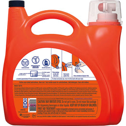 Tide ultra koncentreret flydende vaskemiddel til 158 vask. der er i alt 6 liter
Tide Ultra Concentrated HE Liquid Laundry Detergent, 158 loads, 208 fl oz