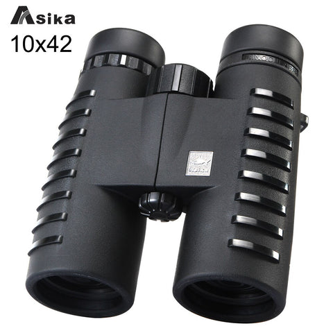 10x42 Camping Hunting Scopes Asika Binoculars with Neck Strap Carry Bag Free Shipping Telescopes Bak4 Prism Optics Binoculares