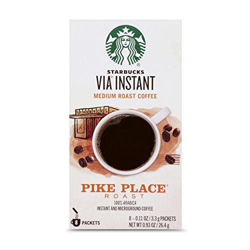 Starbucks VIA Instant Pike Place Roast Medium Roast Coffee (1 box of 8 packets)