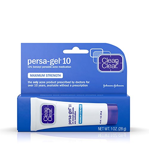 Clean & Clear Persa-Gel 10 Acne Medication with 10% Benzoyl Peroxide, Pimple Spot Treatment & Medicine for Acne Skin Care, 1 oz