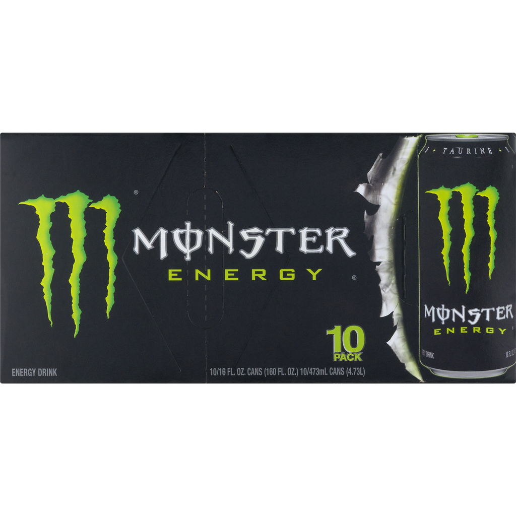 Monster Original Energi Drink, 16 Fl Oz, 10 pr kasse