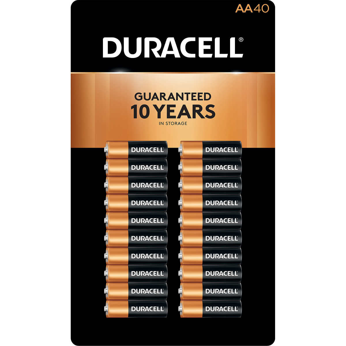 Duracell kobber top AA alkaline batterier - 40 stk
Duracell CopperTop AA Alkaline Batteries - 40 count