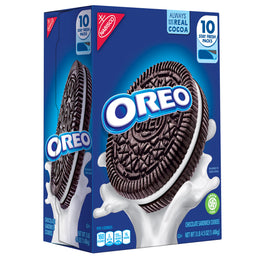 10 pk velkendte Oreo kiks vægt i alt 1.44 kg.
Oreo Sandwich Cookies 5.25 oz, 10-tæller