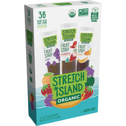 Stretch Island Organic Fruit Strips, Variety Pack, 0,5 oz, 36-count