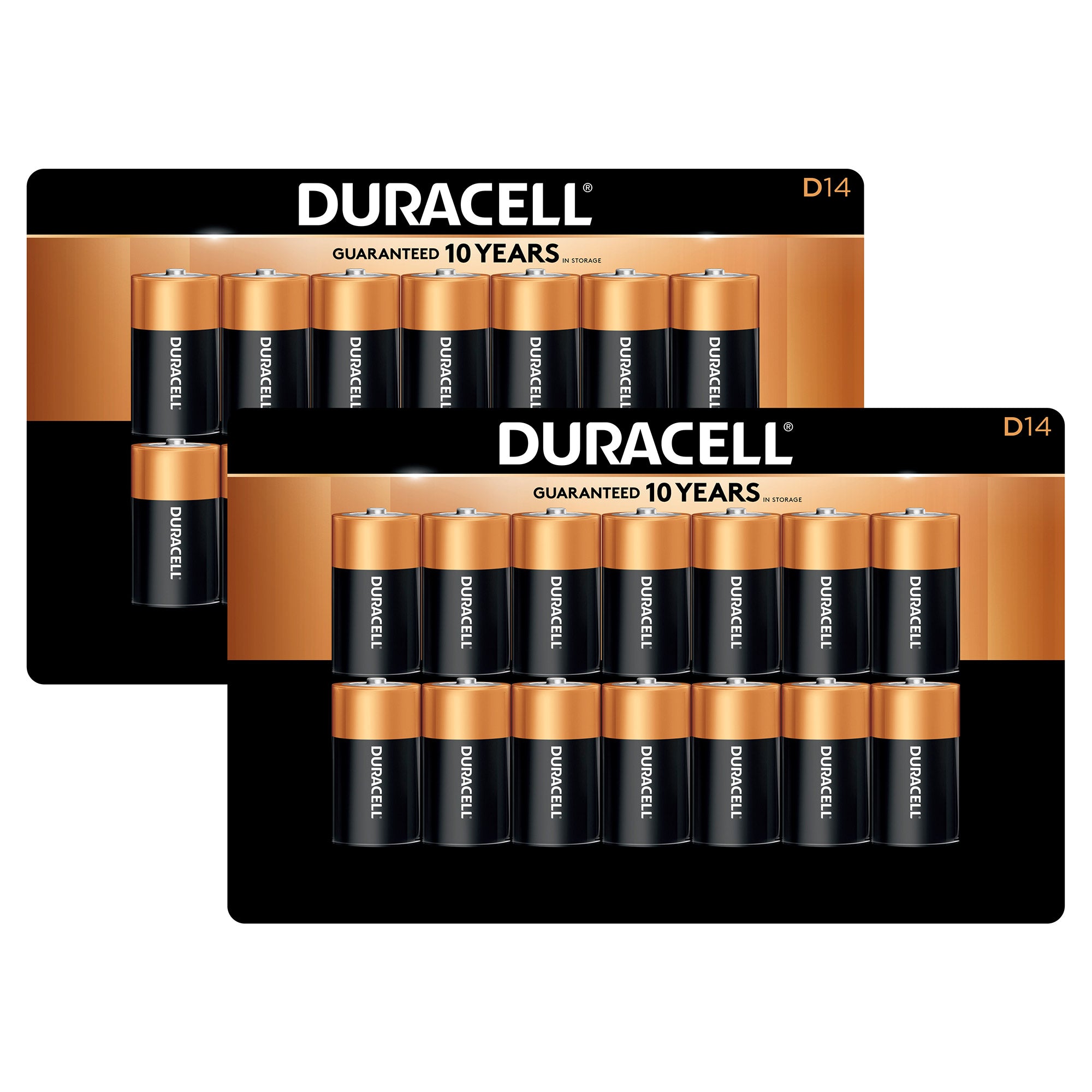 Duracell D Alkaline Batterier 2-pakninger med 14 enheder