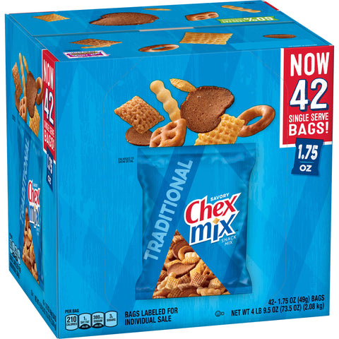 Chex Mix Traditionel Snack Mix, 42-count