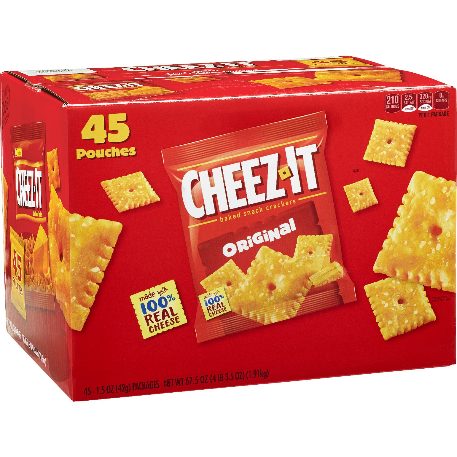 Sunshine Cheez-It Cheddar Crackers 1,5 oz, 45-tæller