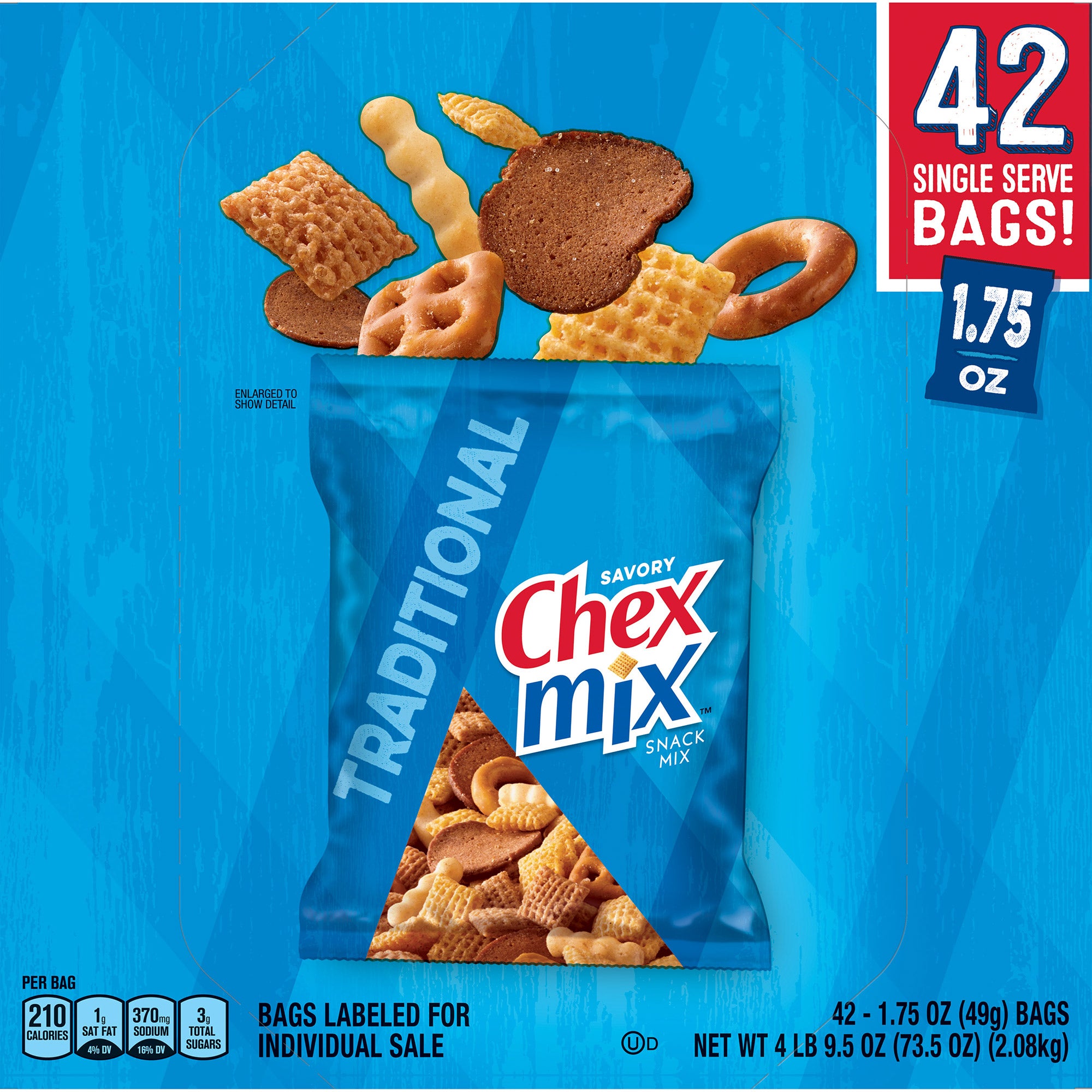 Chex Mix Traditionel Snack Mix, 42-count